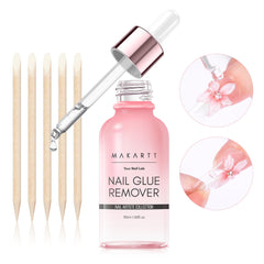 Makartt dropper applying remover to nail edge for precise targeted action
