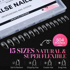 Makartt tipped filed into stiletto illustrating easy reshaping and creative versatility