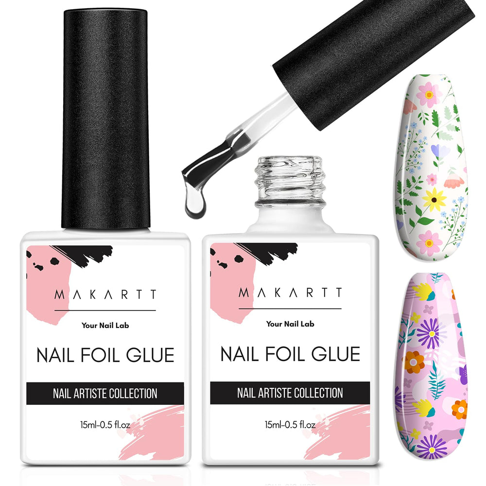 Makartt foil glue in a manicure setting demonstrating professional DIY results
