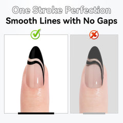 Makartt demo of French tips created with the liners giving professional finish