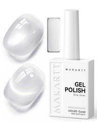 Makartt bottle front view showing glassy silver shimmer and brand quality