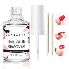 Makartt bottle front view showing compact 10ML formula and brush applicator benefit