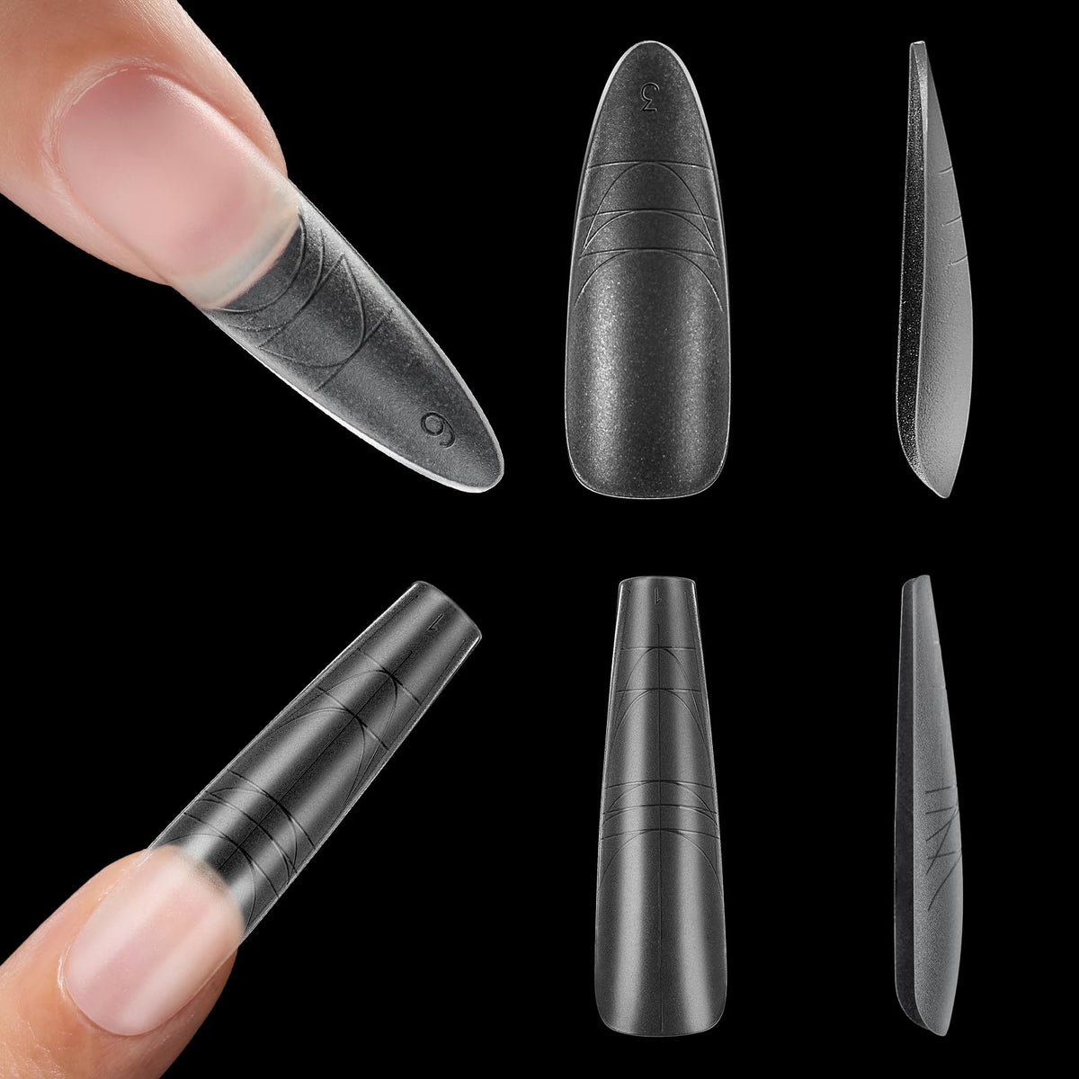 Makartt front packaging showing 420pcs set and contents for versatile nail looks