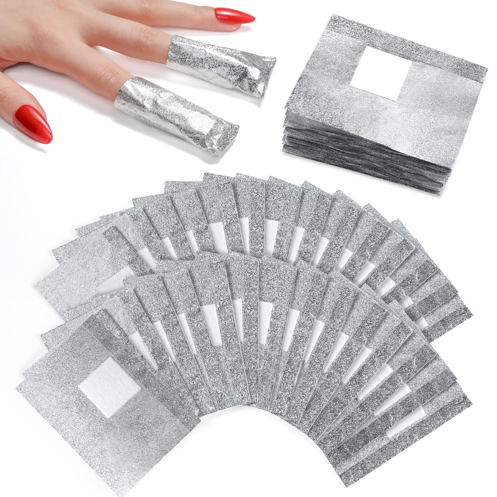 Makartt front packaging showing 100 foil wraps and organized box benefit: easy storage