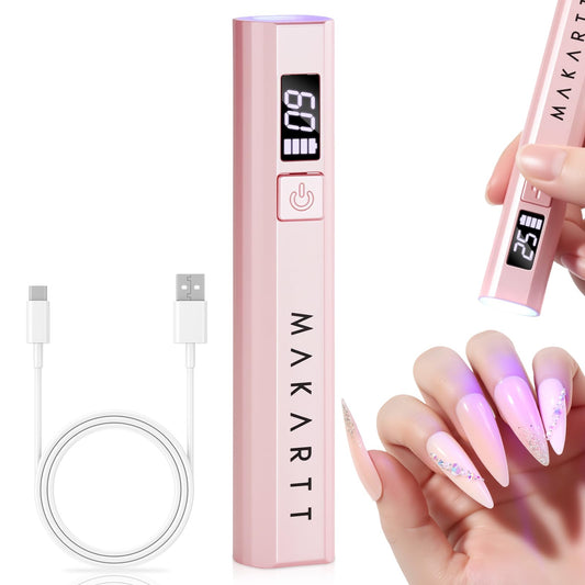 Makartt front view pink lamp showing compact design and fast curing