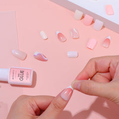 Makartt glue beside a coin showing compact 7ml travel size