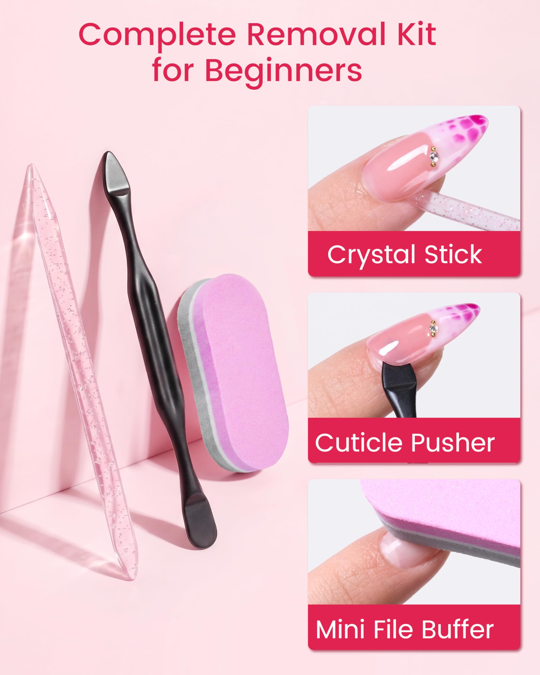 Makartt in-use at-home removal scene showing easy, gentle press-on nail removal