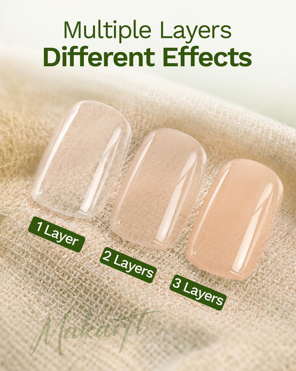Makartt polish applied on hands in lifestyle shot showing natural nude result