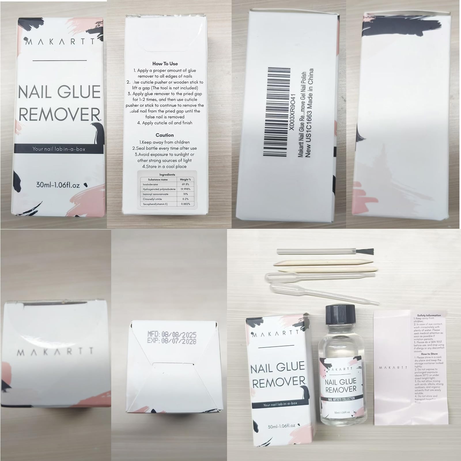 Makartt product label detail highlighting hema-free ingredient note