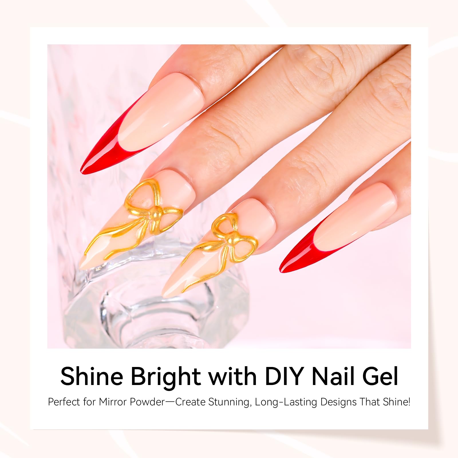 Makartt finished manicure on hand showing professional-looking 3D accents