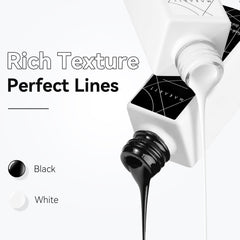 Makartt swatch showing a clean liner stripe on a nail for crisp results