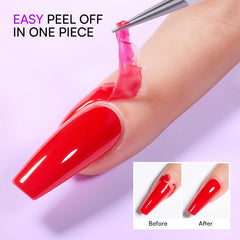 Makartt brush applying liquid latex around cuticle for cleaner edges