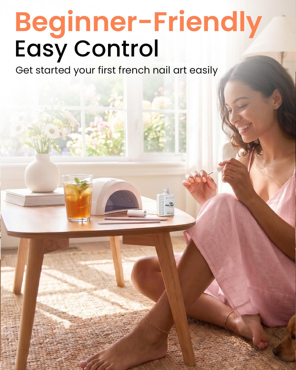 Makartt polish being applied at home demonstrating easy DIY use