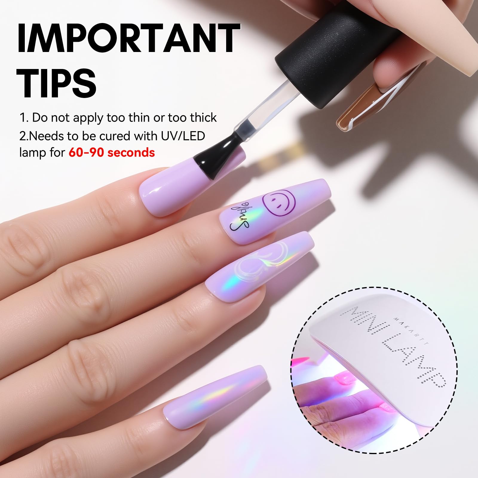 Makartt matte top coat beside ruler showing compact 10ml travel-friendly size