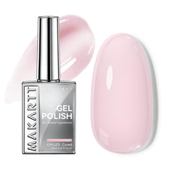 Makartt before and after nails demonstrating milky pink overlay improving polished appearance
