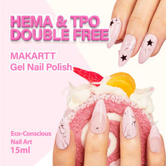 Makartt brush stroke of jelly pink on palette showing smooth self-leveling application benefit