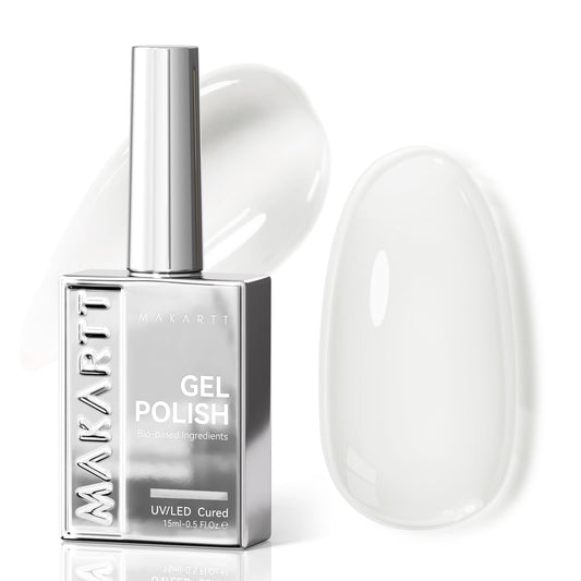 Makartt front bottle showing milky white color and elegant silver packaging benefit: premium display