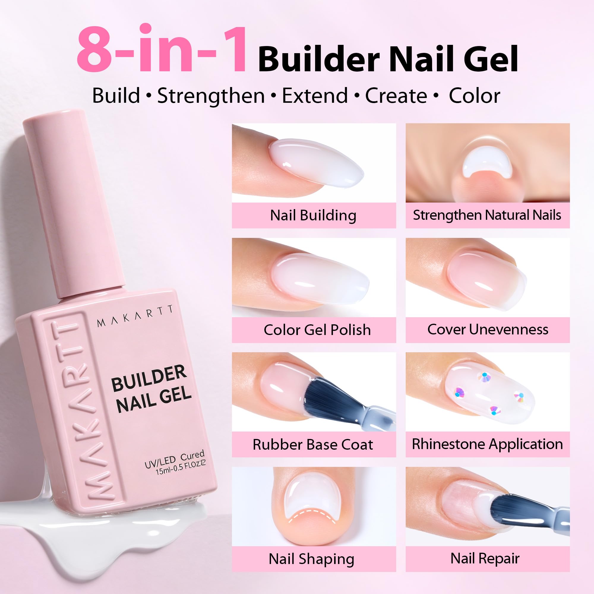Makartt milky white color swatch highlighting natural coverage
