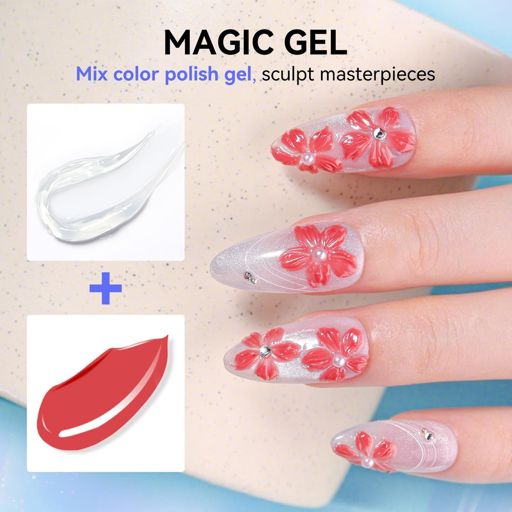 Makartt mixed gel color swatches demonstrating tinting versatility and custom hues