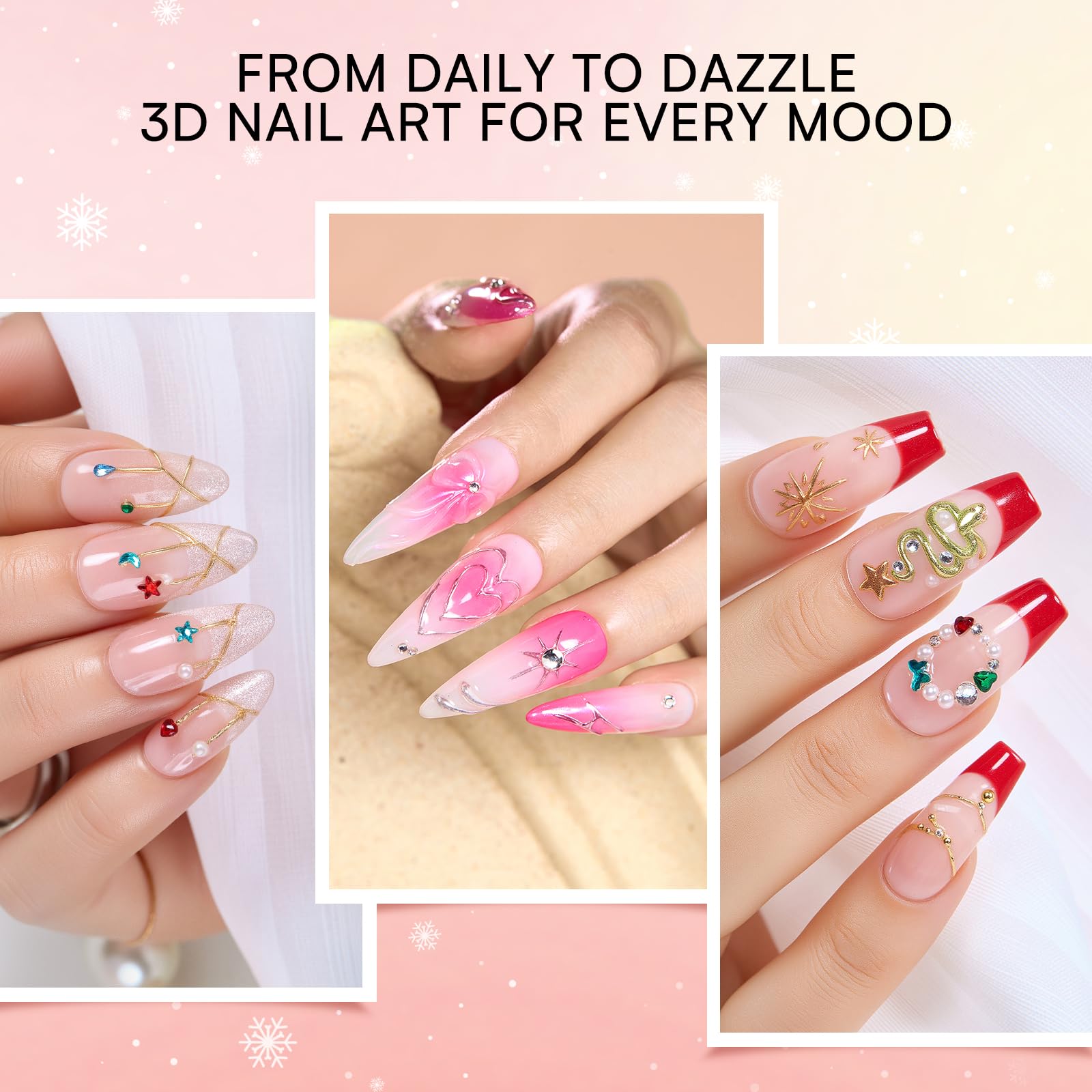 Makartt nails with gold and silver chrome delivering high-shine mirror effect