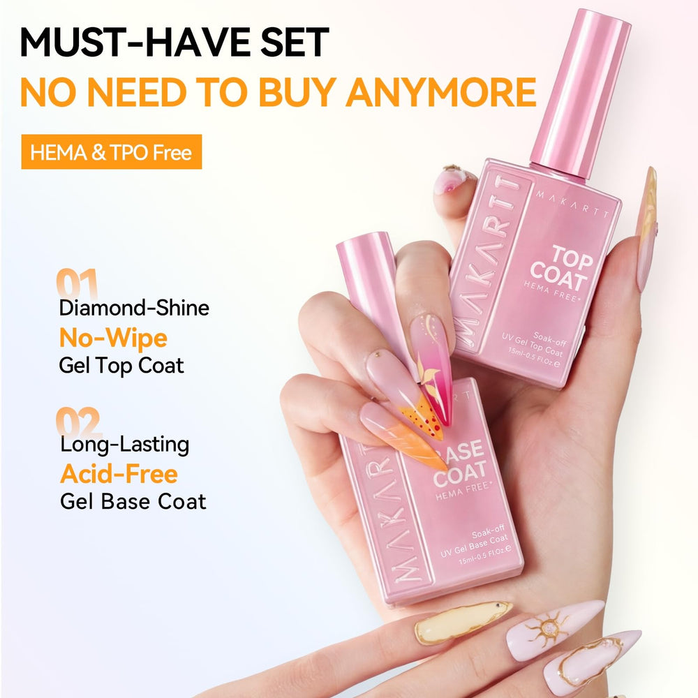 Makartt applied on nails demonstrating diamond-shine glossy protective finish