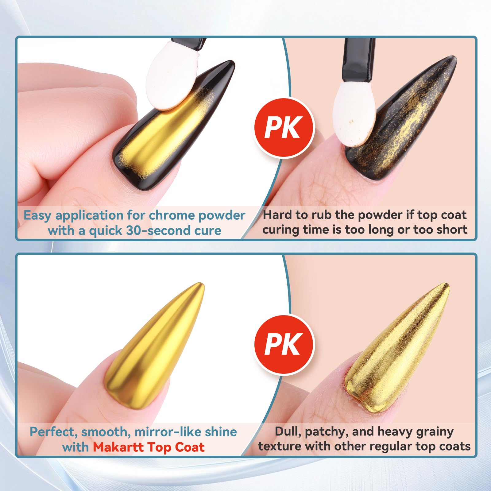 makartt open bottle with brush showing smooth application and control