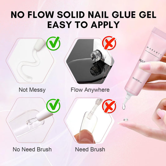 Makartt open pot solid gel texture for precise non-drip placement