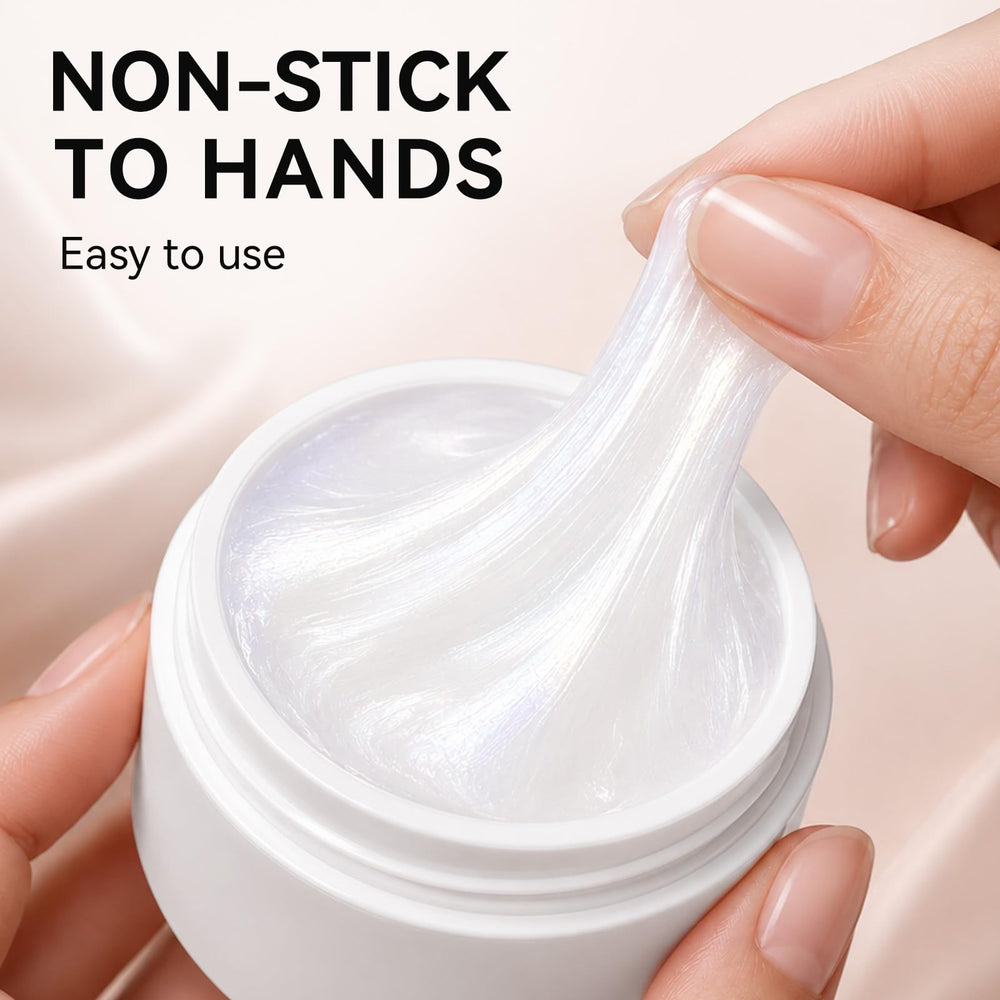 Makartt pearl white close-up of solid gel texture highlighting smooth moldable surface for precise sculpting