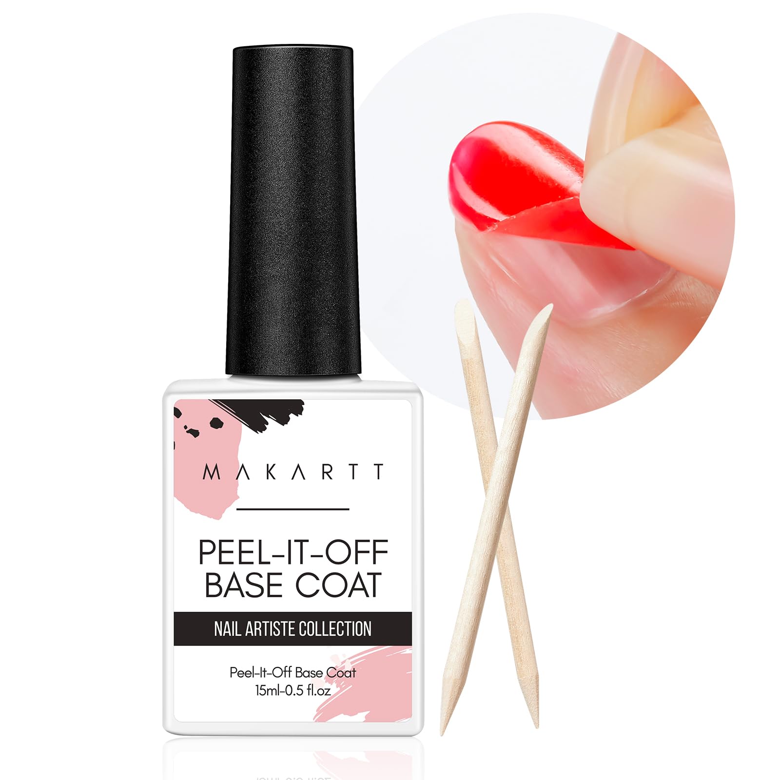 Makartt 15ml bottle next to coin showing compact travel-friendly size