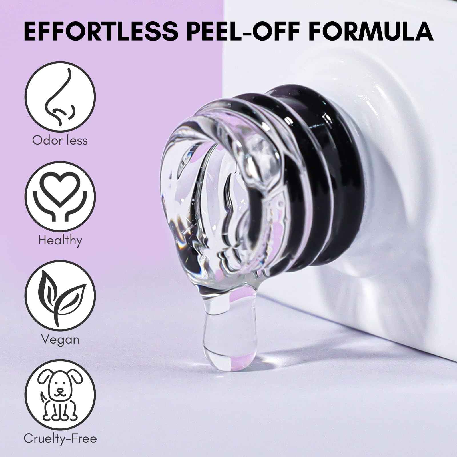Makartt label close-up highlighting 9-free vegan gentle formulation