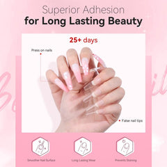 Makartt bonding press-on nails demo showing strong hold and longer wear benefit