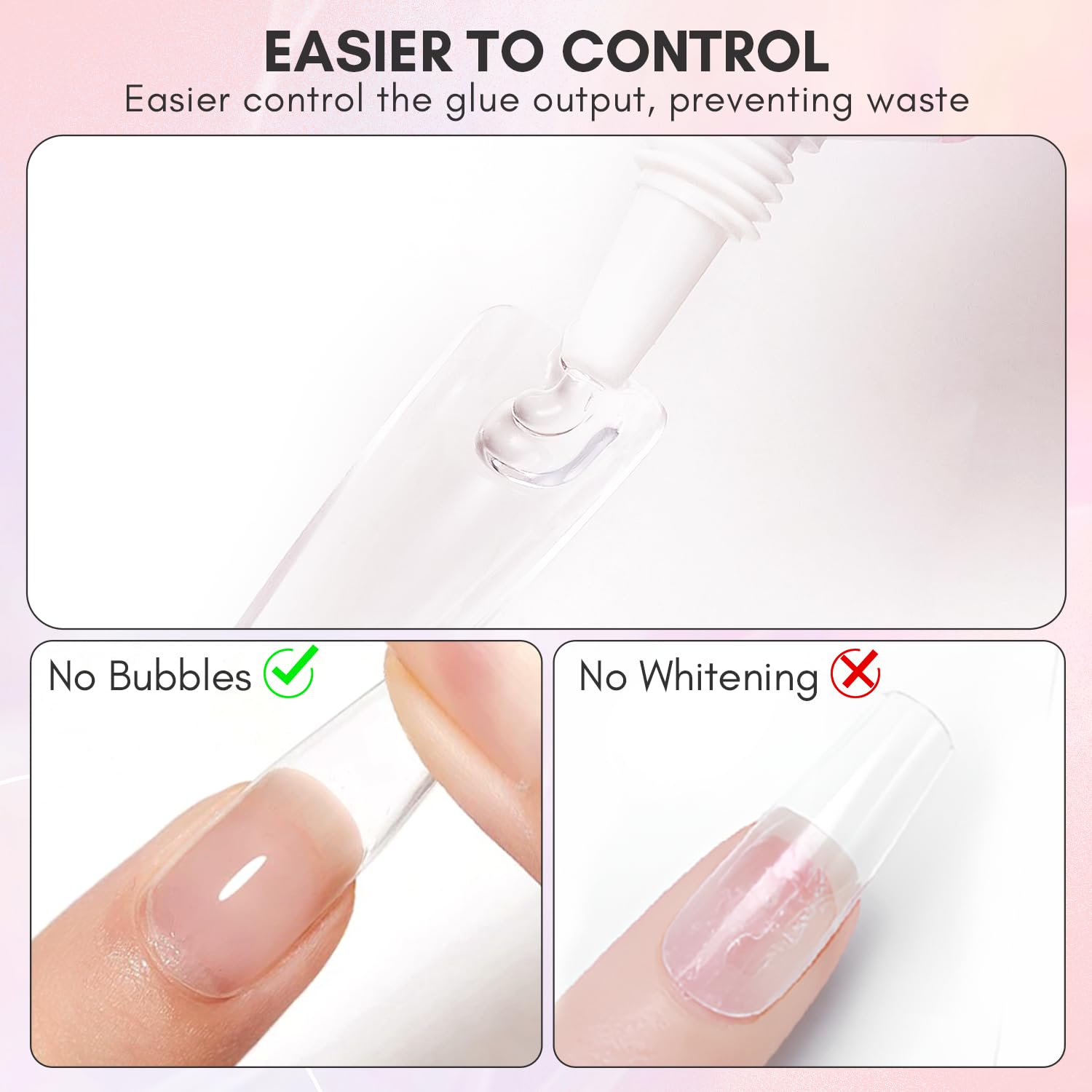 Makartt gel used to attach a press-on nail demonstrating strong adherence