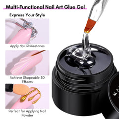 Makartt rhinestones being placed on a nail showing controlled positioning