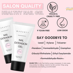 Technician applying Makartt gel in salon showing professional results