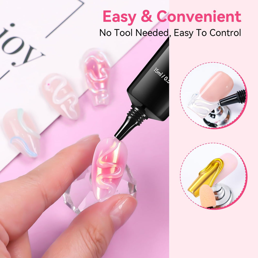 makartt sculpted nail example displaying raised gel texture detail