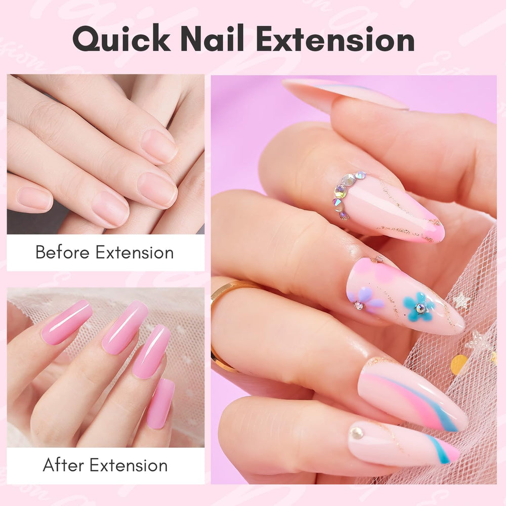 Makartt poly gel sculpted on a dual form demonstrating controlled shaping benefit