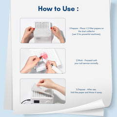 Makartt sheet placed inside dust collector showing quick installation benefit