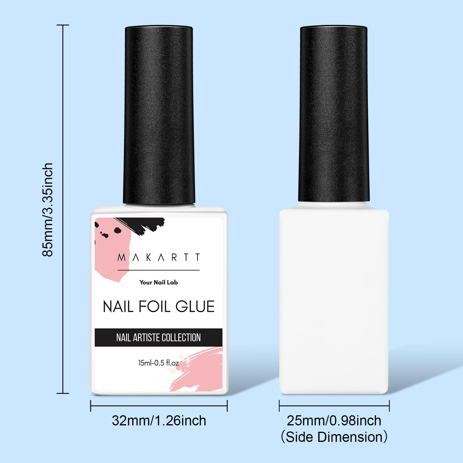 Makartt hand holding bottle showing 15ml size and travel-friendly benefit