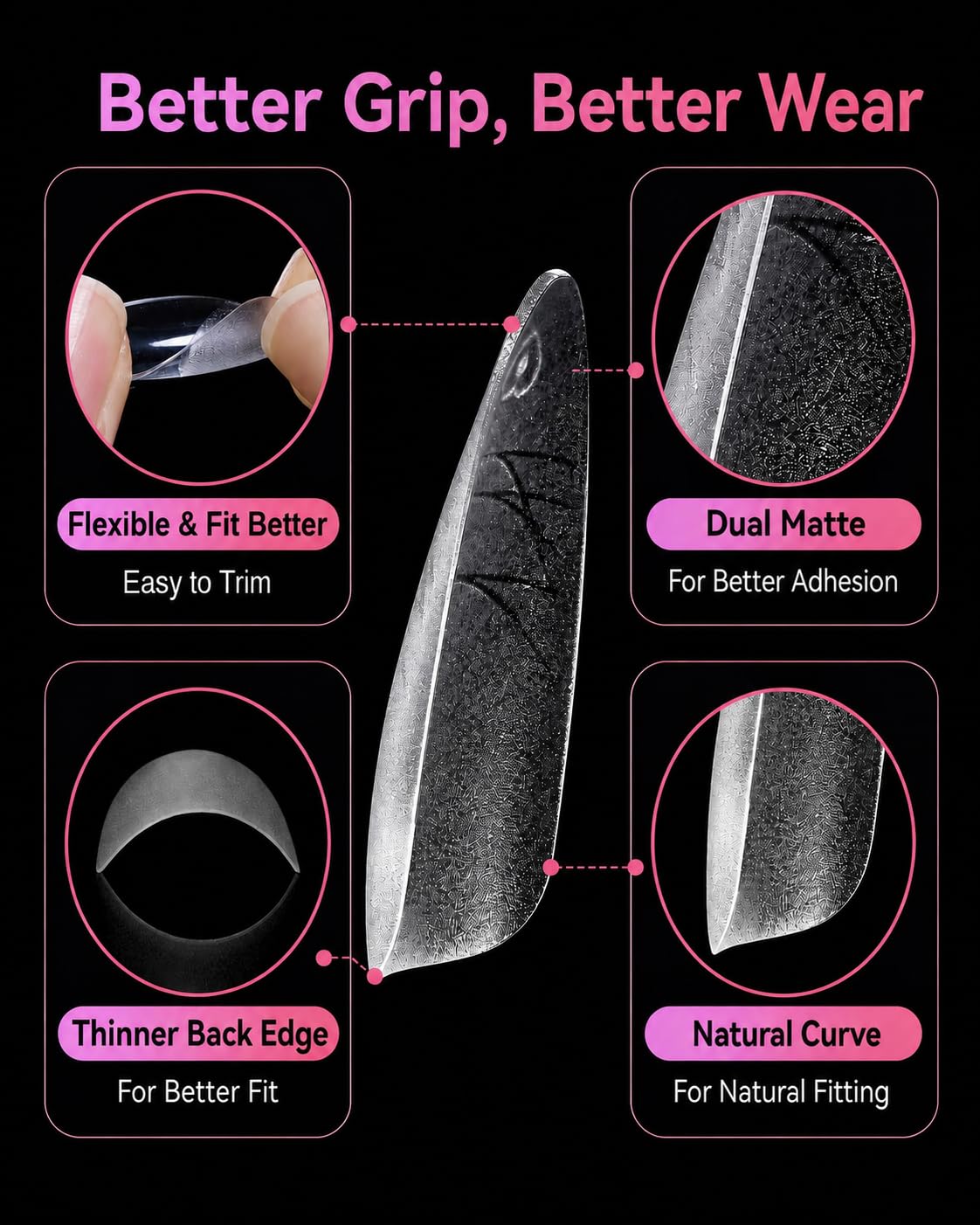 Makartt arranged 15 sizes display offering fit options for all nail beds