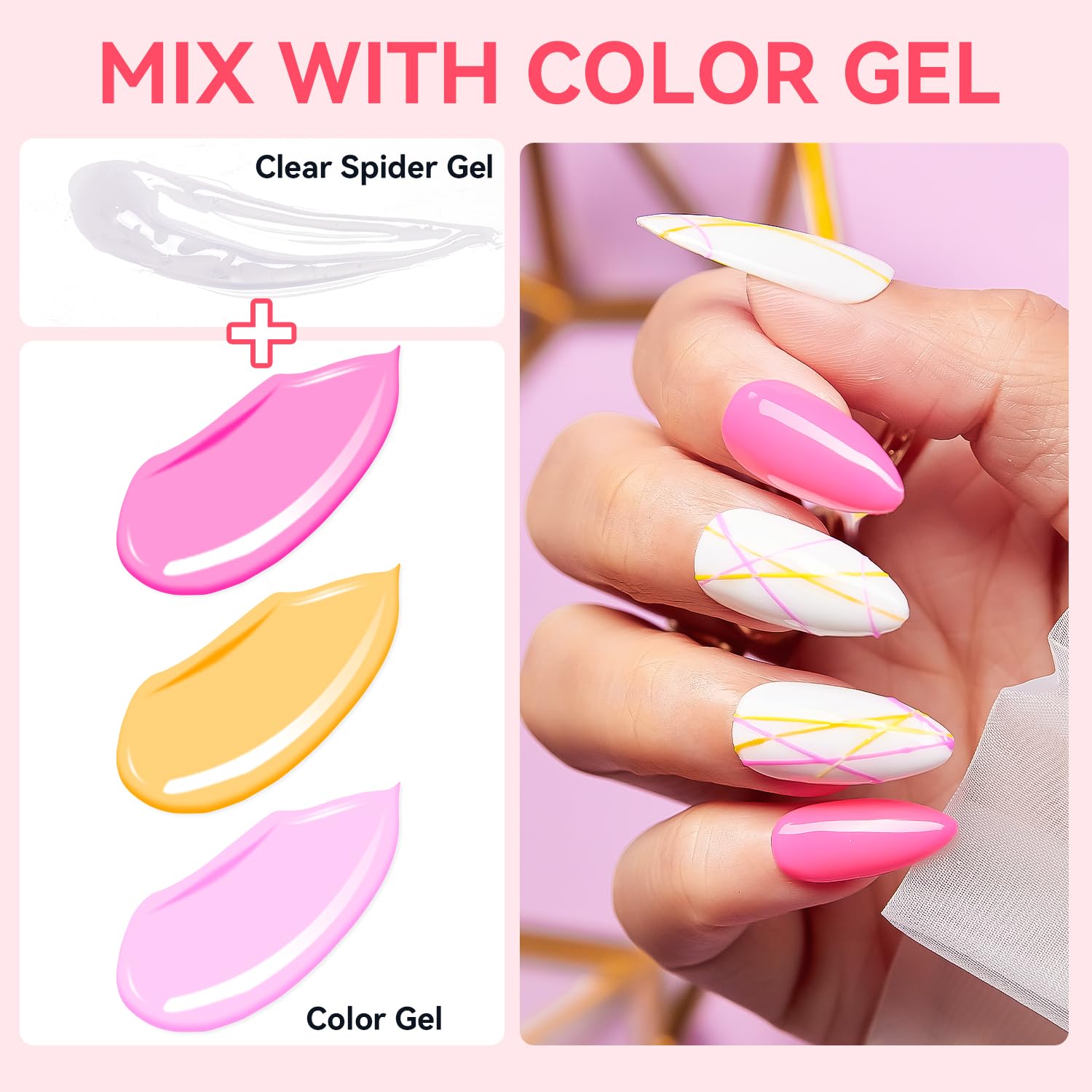Makartt spider gel chrome effect on nail demonstrating mirror finish