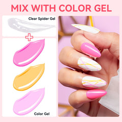 Makartt spider gel chrome effect on nail demonstrating mirror finish