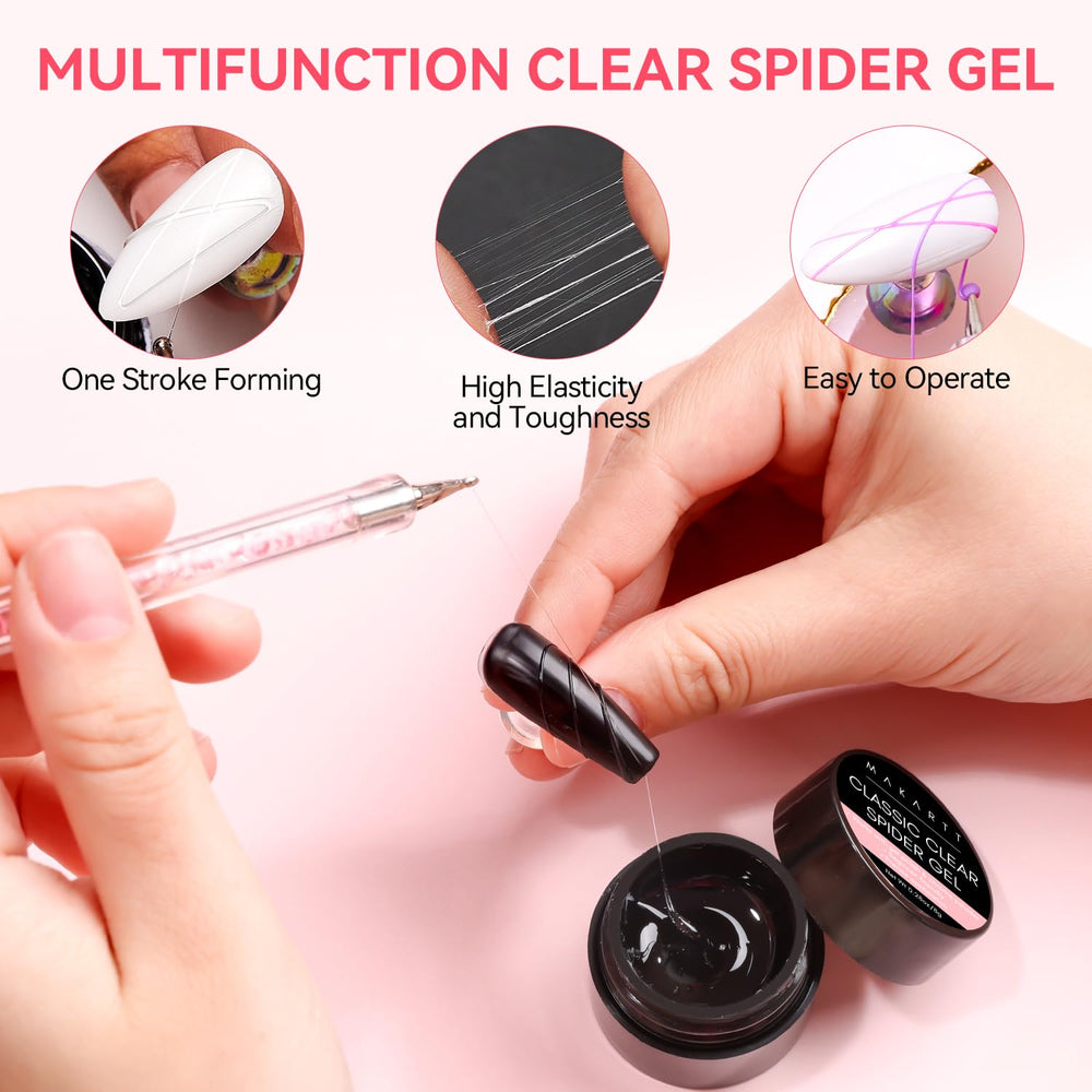 Makartt spider gel cured glossy ridge showcasing long-lasting shine