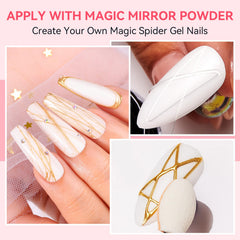 Makartt spider gel stretched between tools highlighting elastic control