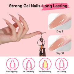 Makartt swatch color fan showing nude shade versatility on tips