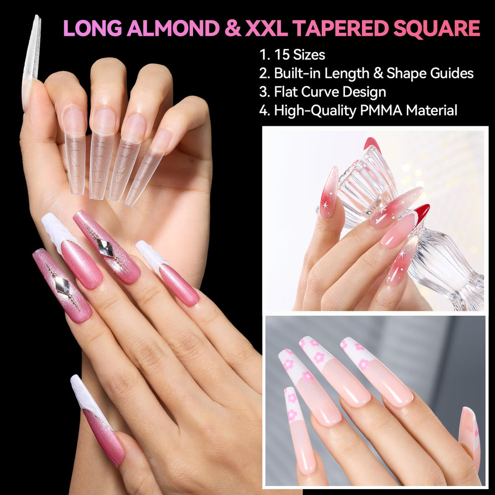Makartt close-up of extra long tapered square tip showing clean lines advantage