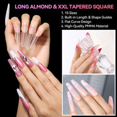 Makartt close-up of extra long tapered square tip showing clean lines advantage