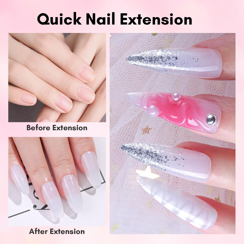 Makartt brush stroke of poly gel texture showing easy sculpting