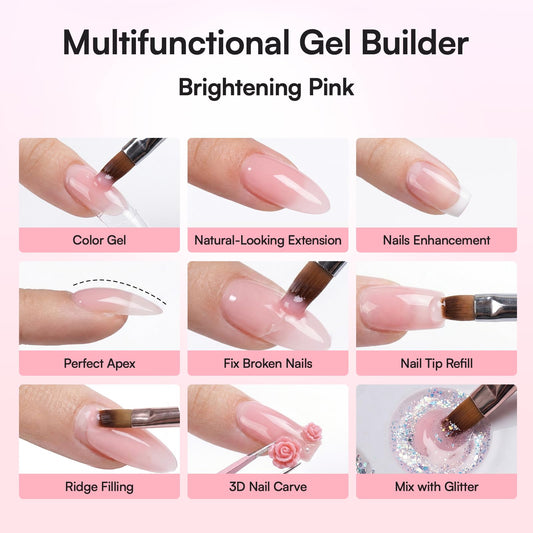 Makartt gel texture close-up on brush showing smooth flow and control