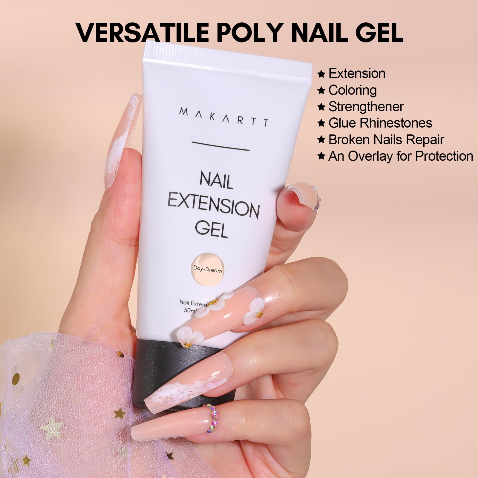 Makartt close-up gel texture illustrating smooth sculpting and easy shaping benefit