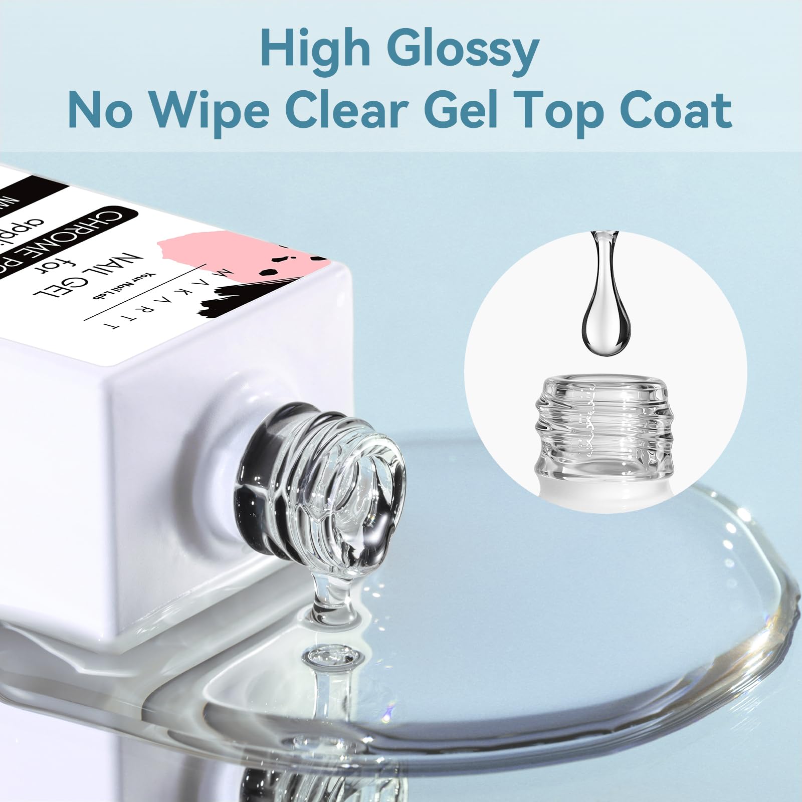 makartt glossy gel texture close-up highlighting mirror shine benefit